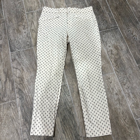 GAP Women’s Ivory Black Skinny Ankle Work Pants Sz 6 Classic Preppy Stretch - Picture 2 of 9
